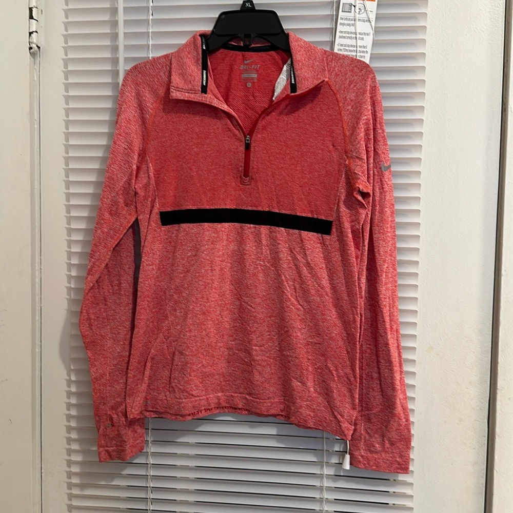 nike red pink halfzip pullover jacket!
